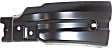 Front, Driver and Passenger Side Bumper Ends, without Fog Light Hole, Painted Black Steel Bumper Extension
