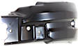 Front, Driver and Passenger Side Bumper Ends, without Fog Light Hole, Painted Black Steel Bumper Extension