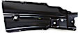 Front, Driver and Passenger Side Bumper Ends, without Fog Light Hole, Painted Black Steel Bumper Extension