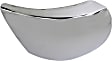 Front, Driver and Passenger Side Bumper End, Chrome Plastic