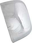 Front, Driver and Passenger Side Bumper End, Chrome Plastic