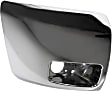 Front, Driver and Passenger Side Bumper End, Chrome Plastic