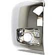 Front, Driver and Passenger Side Bumper End, Chrome Plastic