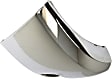 Front, Driver and Passenger Side Bumper End, Chrome Plastic