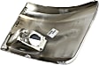 Front, Driver and Passenger Side Bumper End, Chrome Plastic