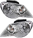 2008 Chrysler Pacifica - Driver and Passenger Side Halogen Headlight, With bulb(s), OE Replacement