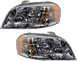 Driver and Passenger Side Headlights, with Bulbs, Halogen, Sedan, LS/LT Models