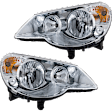 2007 Chrysler Sebring - Driver and Passenger Side Halogen Headlight, With bulb(s),  Type 1, OE Replacement, Sedan