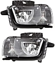 Driver and Passenger Side Halogen Headlight, With bulb(s), OE Replacement