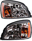 Driver and Passenger Side Halogen Headlight, With bulb(s), OE Replacement