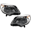 Driver and Passenger Side Headlights, with Bulbs, Halogen, Reflector Type, CAPA Certified