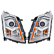 Driver and Passenger Side Headlights, with Bulbs, Halogen, Sport Utility