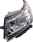 Driver and Passenger Side Headlights, with Bulbs, Halogen, without Chrome Ring Bezel on Turn Signal Bulbs Shield, (2nd Design)