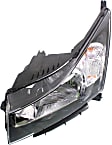 Driver and Passenger Side Headlights, with Bulbs, Halogen, without Chrome Ring Bezel on Turn Signal Bulbs Shield, (2nd Design)