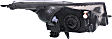 Driver and Passenger Side Headlights, with Bulbs, Halogen, without Chrome Ring Bezel on Turn Signal Bulbs Shield, (2nd Design)