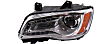 Driver and Passenger Side Headlights, with Bulbs, Halogen, with chrome bezel