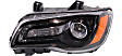 Driver and Passenger Side Headlights, with Bulbs, Halogen, with black bezel