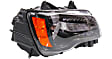 Driver and Passenger Side Headlights, with Bulbs, Halogen, with black bezel