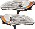 Driver and Passenger Side Halogen Headlights, With Bulbs