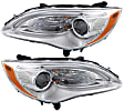 Driver and Passenger Side Halogen Headlights, With Bulbs, CAPA CERTIFIED