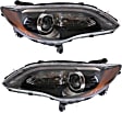 Driver and Passenger Side Halogen Headlights, with Bulbs, Convertible/Sedan, with chrome insert