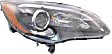 Driver and Passenger Side Halogen Headlights, with Bulbs, Convertible/Sedan, with chrome insert, CAPA Certified