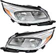 Driver and Passenger Side Headlights, with Bulbs, Halogen, without projector lamp