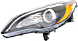 Driver and Passenger Side Headlights, with Bulbs, Halogen, Convertible/Sedan, without insert