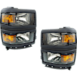 Driver and Passenger Side Halogen Headlight, With bulb(s), OE Replacement
