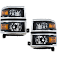 2015 Chevrolet Silverado 1500 - Driver and Passenger Side Halogen Headlight, With bulb(s), OE Replacement