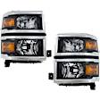 Driver and Passenger Side Halogen Headlight, With bulb(s), OE Replacement, CAPA Certified