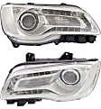 Driver and Passenger Side Halogen Headlight, With bulb(s), OE Replacement