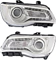 Driver and Passenger Side Halogen Headlight, With bulb(s), OE Replacement, CAPA Certified