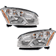 Driver and Passenger Side Halogen Headlight, With bulb(s), OE Replacement, CAPA Certified