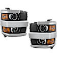 2015-2019 Chevrolet Silverado 2500 HD - Driver and Passenger Side Halogen Headlight, With bulb(s), OE Replacement,, CAPA Certified