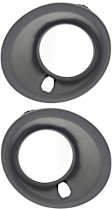 Front, Driver and Passenger Side Fog Light Trims, Primed, For Models Without Tow Hook Holes