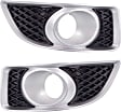 Front, Driver and Passenger Side Fog Light Trims, Textured Black