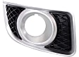 Front, Driver and Passenger Side Fog Light Trims, Textured Black