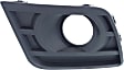 Front, Driver and Passenger Side Fog Light Trims, Textured Black, For Models With Tow Hook Holes