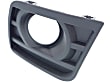 Front, Driver and Passenger Side Fog Light Trims, Textured Black, For Models With Tow Hook Holes
