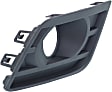 Front, Driver and Passenger Side Fog Light Trims, Textured Black, For Models With Tow Hook Holes
