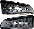 Front, Driver and Passenger Side Fog Light Trims, Textured Black, For Models With HID Headlight