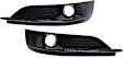 Front, Driver and Passenger Side Fog Light Trims, Textured Black