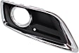 Front, Driver and Passenger Side Fog Light Trims, Black and Chrome, For Models With Fog Light Holes