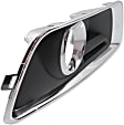 Front, Driver and Passenger Side Fog Light Trims, Black and Chrome, For Models With Fog Light Holes