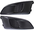 Fog Light Cover - Front, Driver and Passenger Side, Black