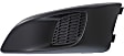 Fog Light Cover - Front, Driver and Passenger Side, Black