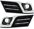 2016 Chevrolet Traverse - Driver and Passenger Side Fog Light Trim, Black and Chrome