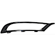 Front, Driver and Passenger Side, Center Bumper Trim, Black Chrome, CAPA Certified