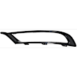 Front, Driver and Passenger Side, Center Bumper Trim, Black Chrome, CAPA Certified